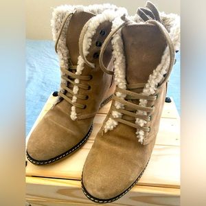 J.Crew MacAlister Wedged Bootie Tan Size 9